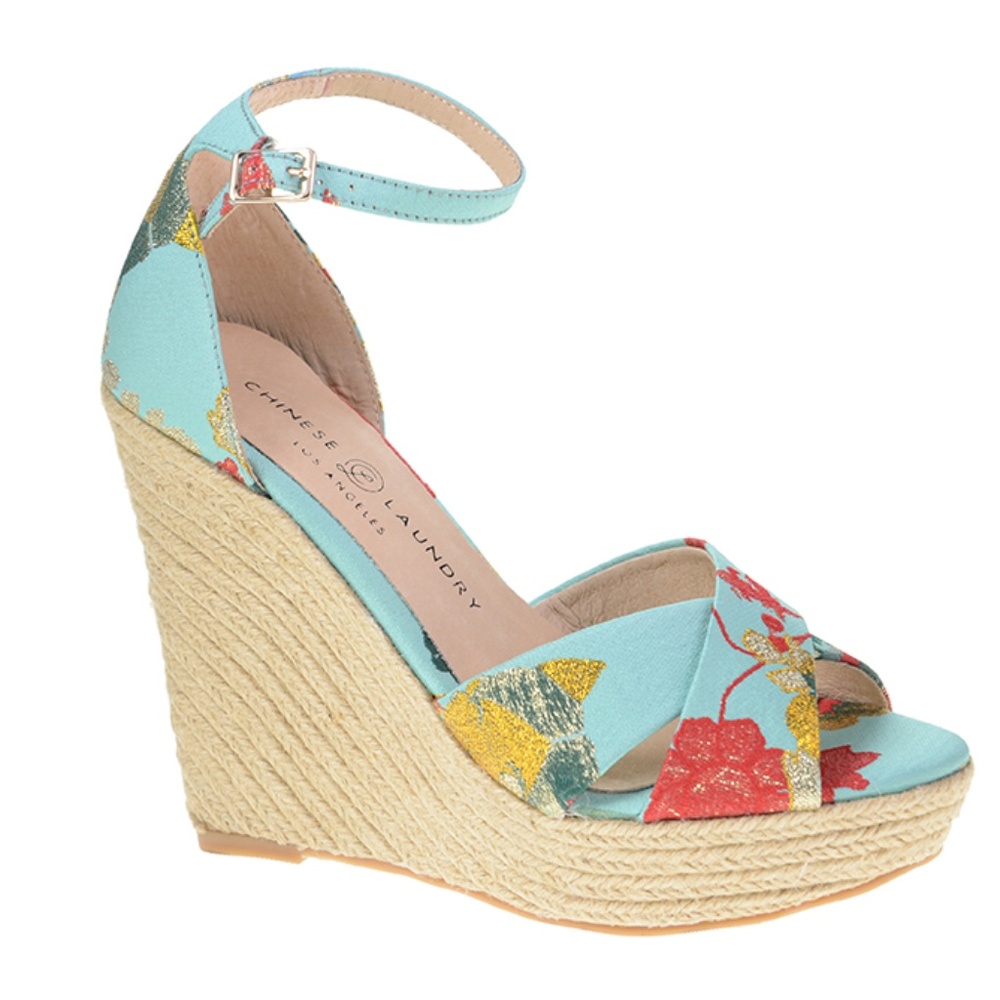 Chinese Laundry Morgan Espadrille Wedge Teal